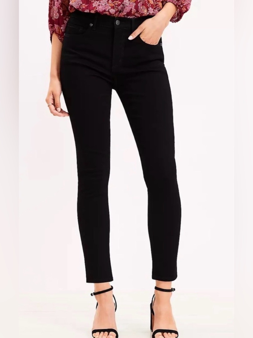 LOFT Black High-Rise Modern Skinny Jeans Women's Size 29/8